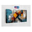 Reproduction de peinture, bleu, jaune, rouge, sur toile, de style galerie, triptyque-1347156320-1347156321