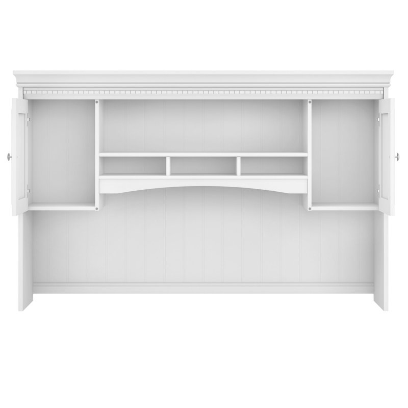 Huckins 3 Piece Computer Desk Office Set, Shiplap Gray/Pure White