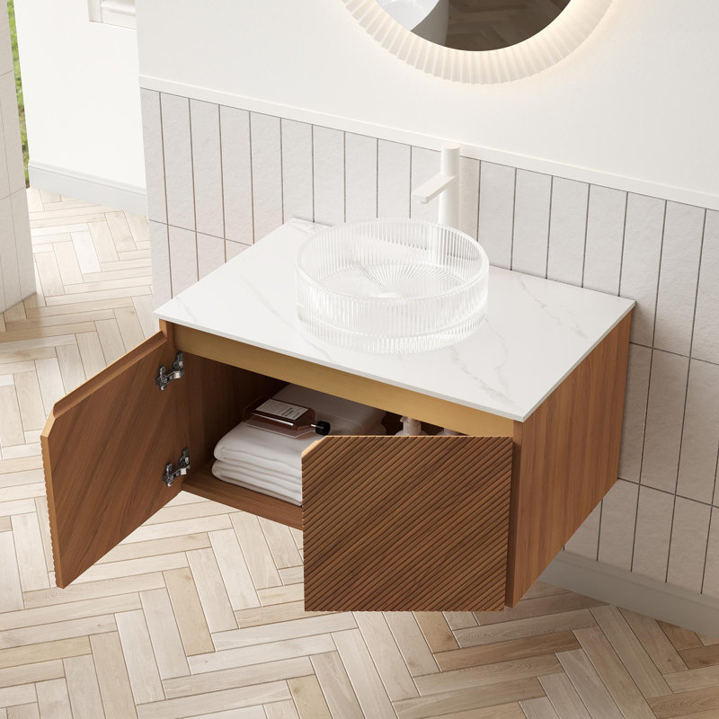 Wall-Mounted Bathroom Vanity, 30"