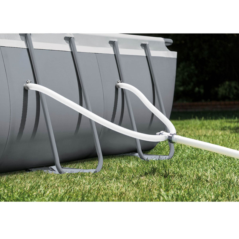 Intex 18' x 9' x 52" Gray Rectangular Pool with Sand Filter Pump