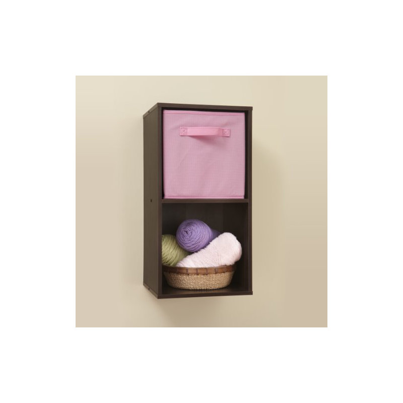 Cubeicals 2 Piece Cubby Shelf, Espresso