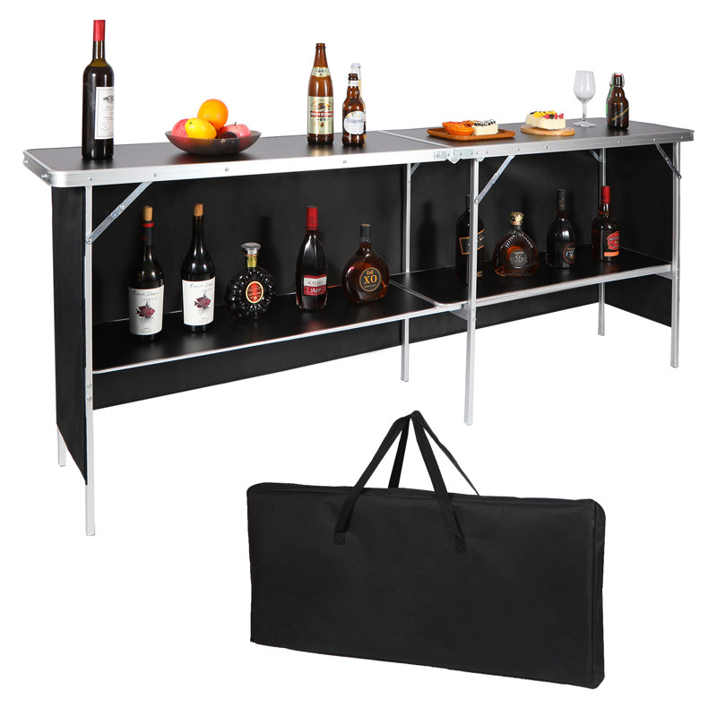 Dejoode Rectangular Outdoor Folding Bar Table