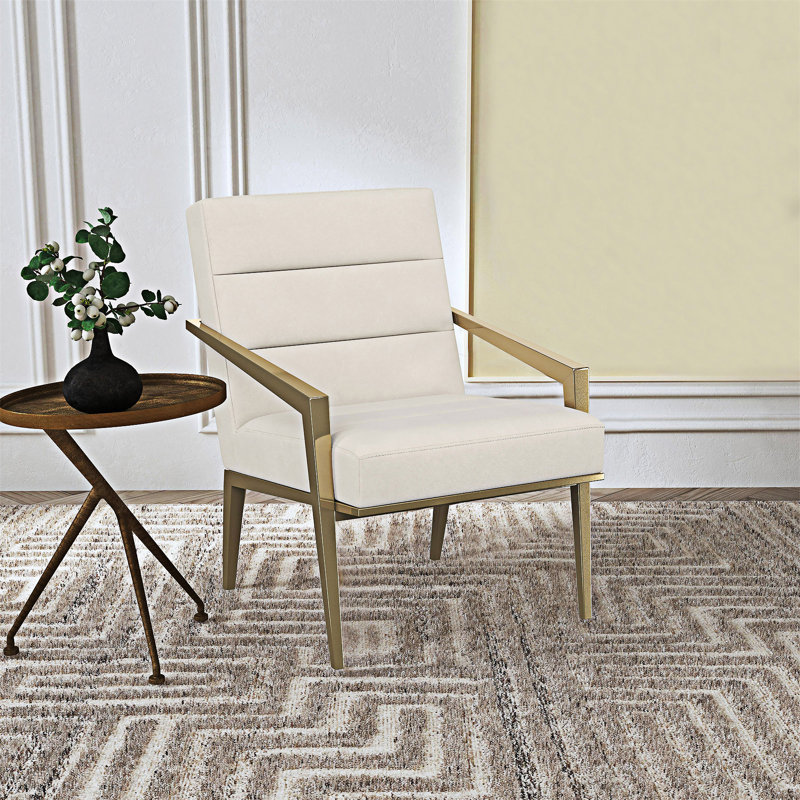 Chaise avec accoudoirs Accent Chair, Crème