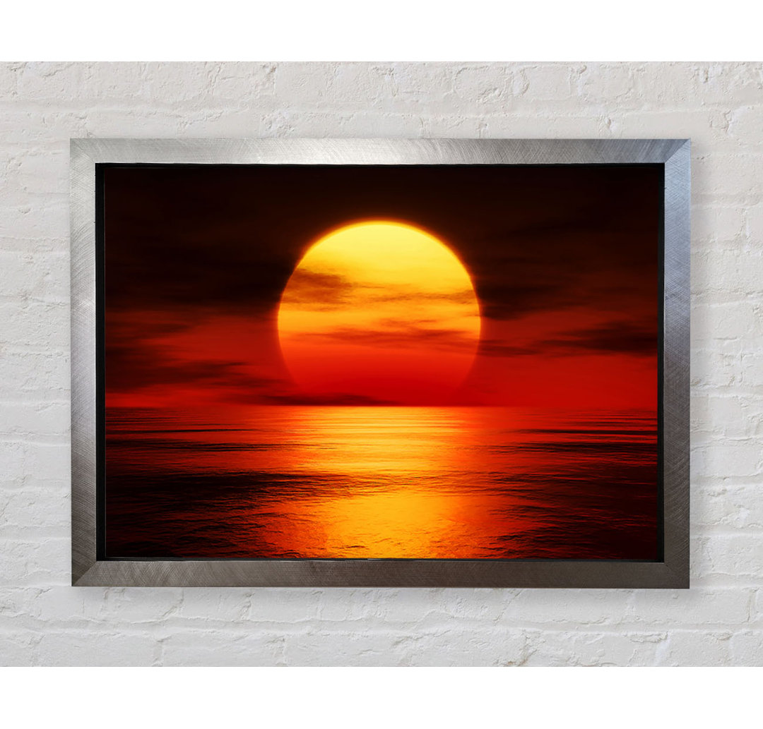 Red Fire Sky Reflections - Einzelner Bilderrahmen Kunstdrucke