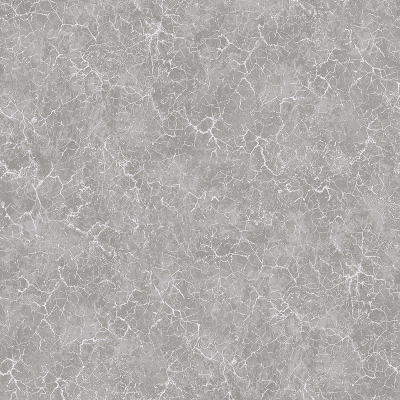 Azulejo Distressed Marble Crackle 33' L x 21" W Wallpaper Roll, Taupe Gray