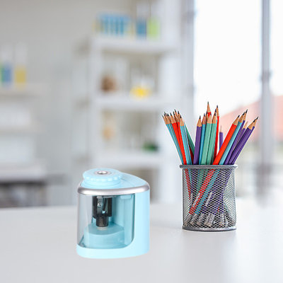 Electric Pencil Sharpener  Pencil Roller Student Stationery Semi-automatic Pencil Sharpener Machine Small Student Pencil Automatic Sharpener