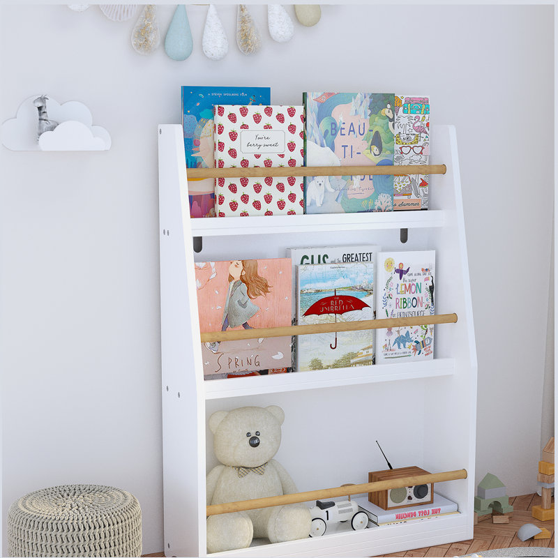 3 Tier Kids Book Shelf,Kids Book Rack, White