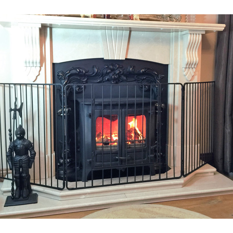 Destini 3 Panel Steel Fireplace Screen