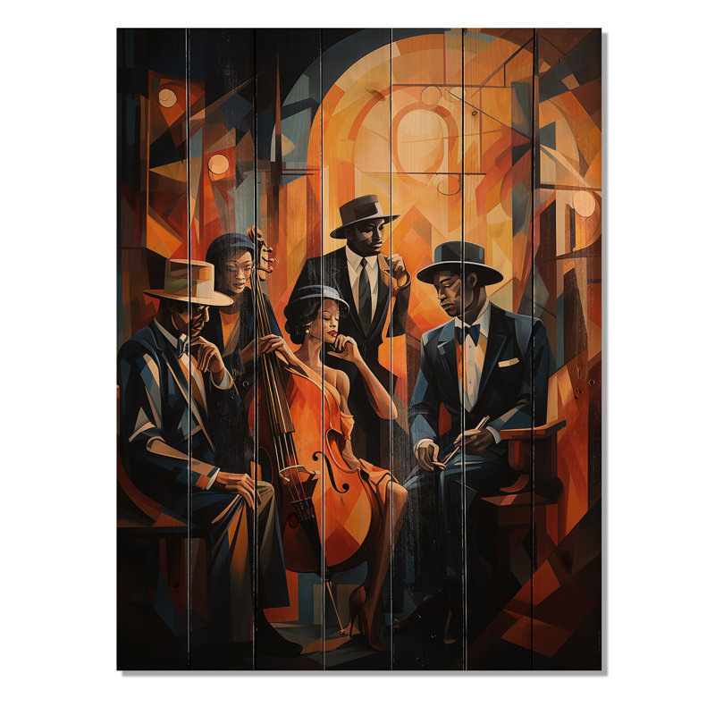 " Jazz Harlem Renaissance V ", 32" H x 24" W x 0.78" D