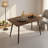 47.2"W Mid-Century Modern Dining Table With Metal Legs, Compact 6-Seater For Kitchen, Office, Or Living Room-569740549