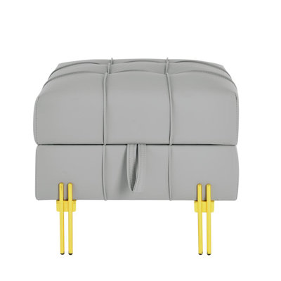22.1' W Square Upholstered Storage Ottoman