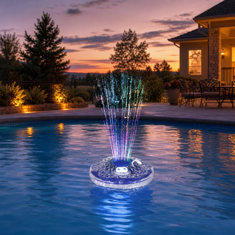 Fontaine flottante avec éclairage