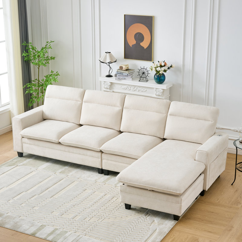 Canapé modulaire Chenille, Chenille beige