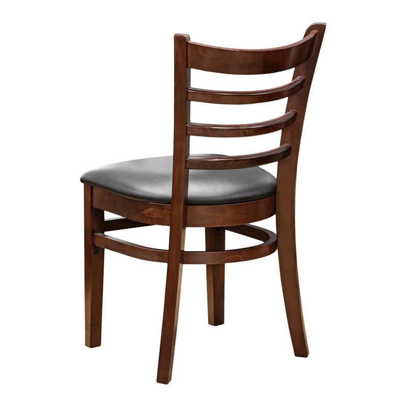 Chaise d'appoint à dossier échelle - Naturel, Acajou foncé, 2