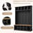 Calisto Hall Tree with Bench Entryway Shoe Cabinet with Hooks and Shoe Storage-1892330724