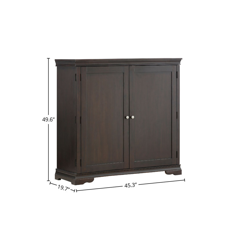 Caliann Solid Wood Murphy Bed, Twin, Espresso