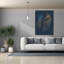 «Wallife Blue and Gold Jellyfishes» par Sabrina Balbuena, art mural épique sur toile, 40 po x 54 po