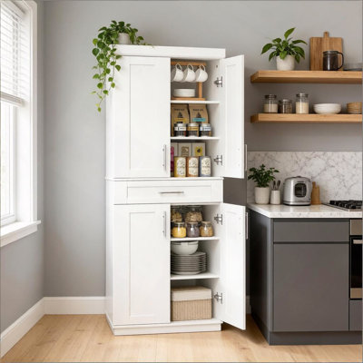 Spacious Freestanding Storage Cabinet,Kitchen Pantry Cabinet,Tall Storage Cabinet(Only Tall Pantry Cabinet)