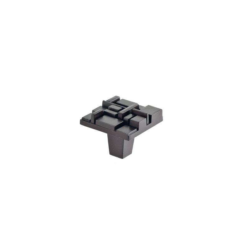Offset 1 1/2" Length Square Knob, Oil Rubbed Bronze