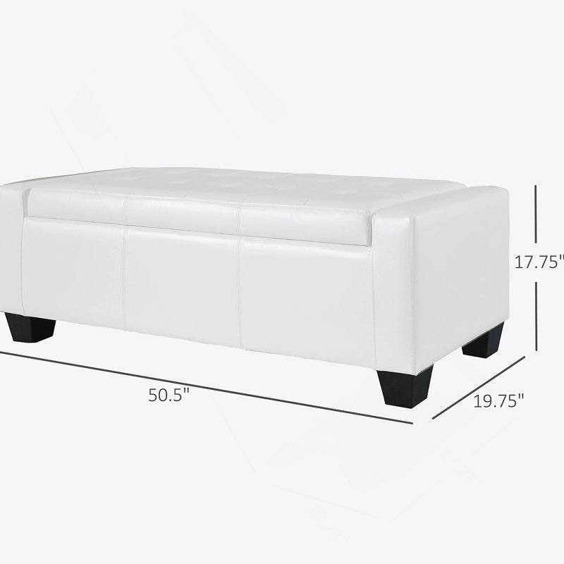 Banc rectangulaire, banc capitonné avec rangement