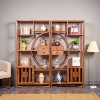 Nouvelle bibliothèque de style rétro chinois minimaliste