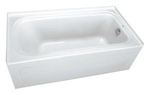 60'' x 42'' Alcove / Tile In Soaking Acrylic Bathtub, White, Left