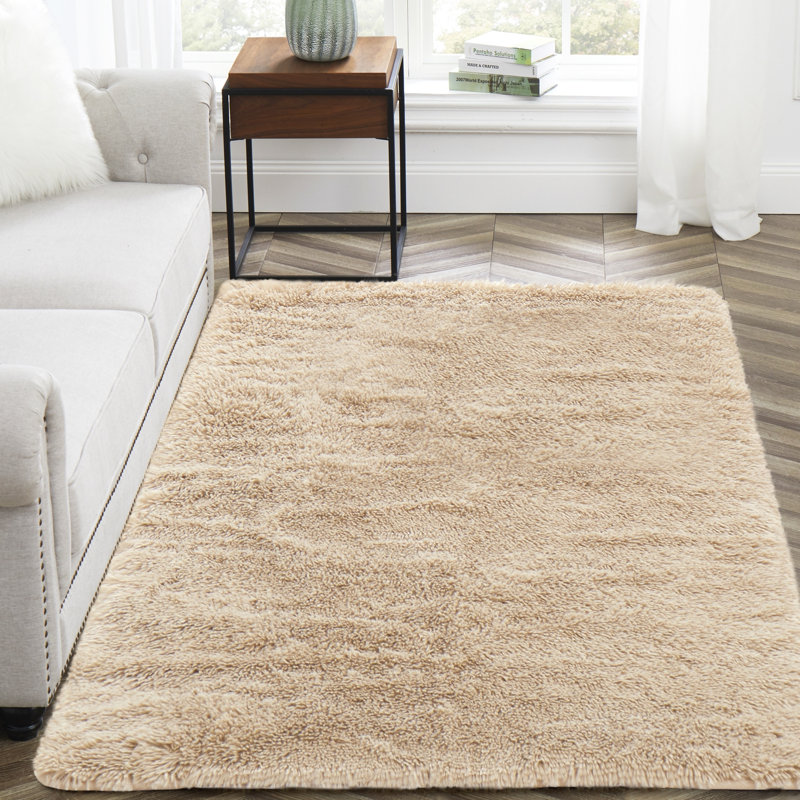 Longford Deep Pile Shaggy Area Rug, Rectangle 3' x 5'