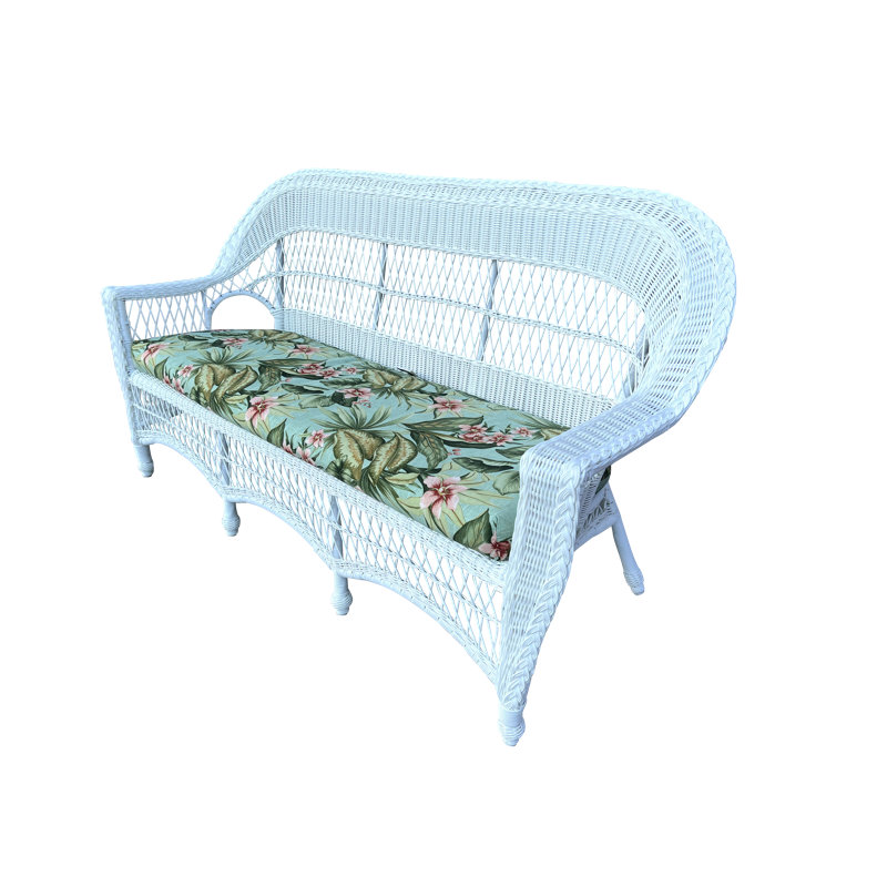 Canapé d'extérieur Camacho, Oui, Structure brune / coussin bleu marine