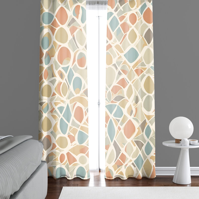 Semi Sheer Curtain Pair, 20" W x 52" L