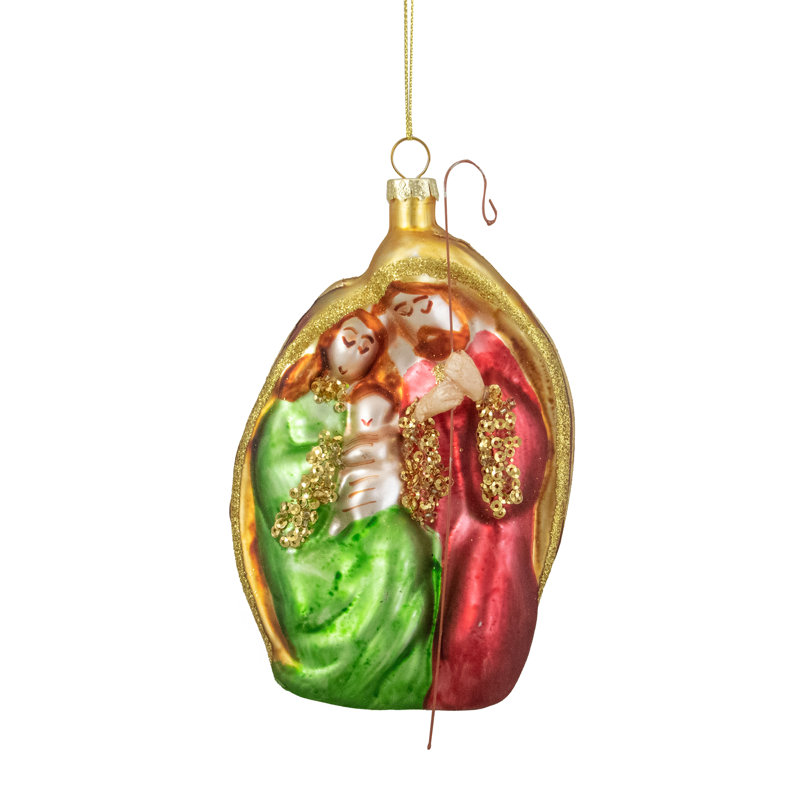 Ornement de Noël en verre 6 po