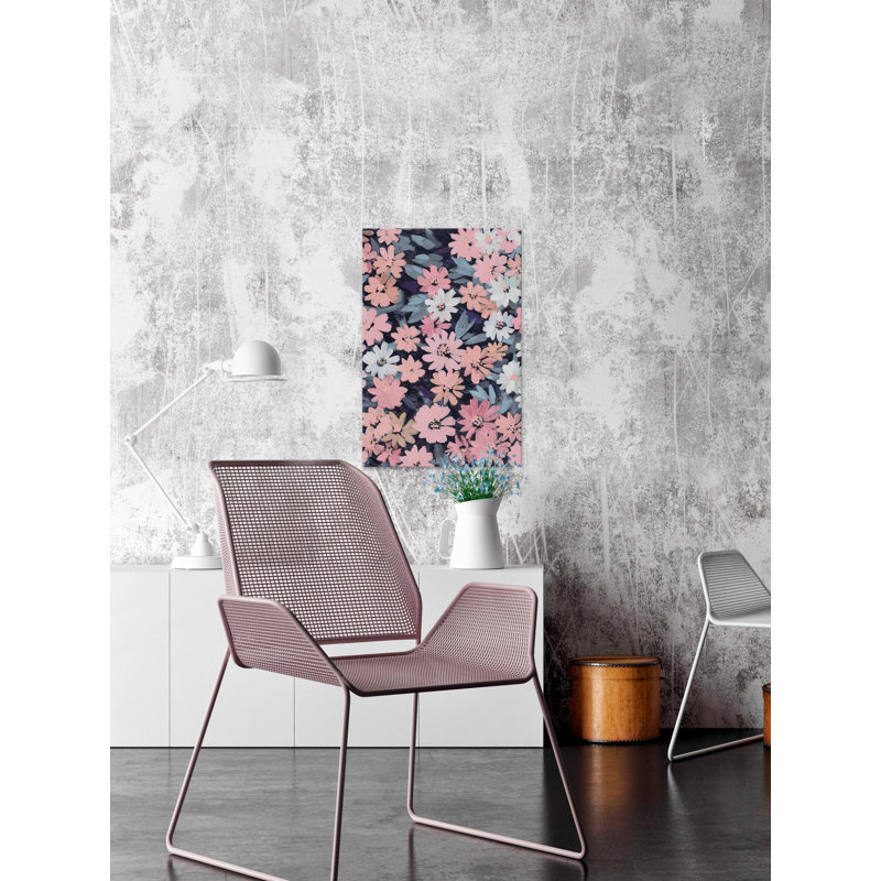 «Pink Daisies» par Julia Posokhova, reproduction sur toile, H 12 po x l 8 po x P 1,5 po
