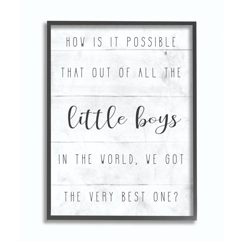 Ardilla «Best Little Boy», art familial, Giclée encadrée noir minuit, H 14 po x l 11 po x P 1,5 po