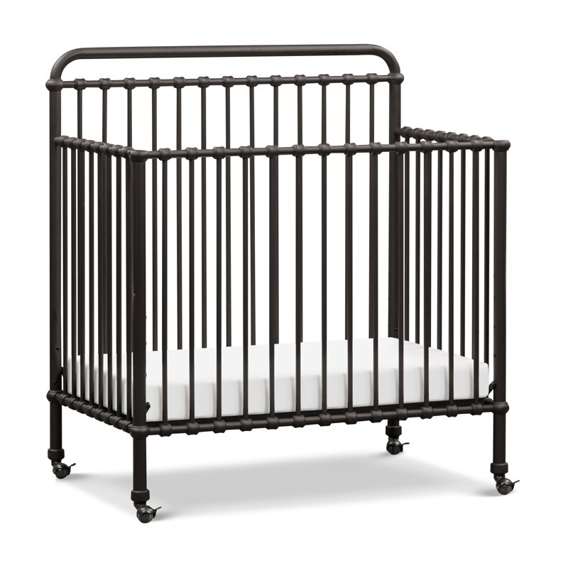 Winston 4-in-1 Convertible Mini Crib, Vintage iron