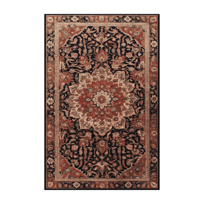 Machine Washable Persian Brown Area Rug