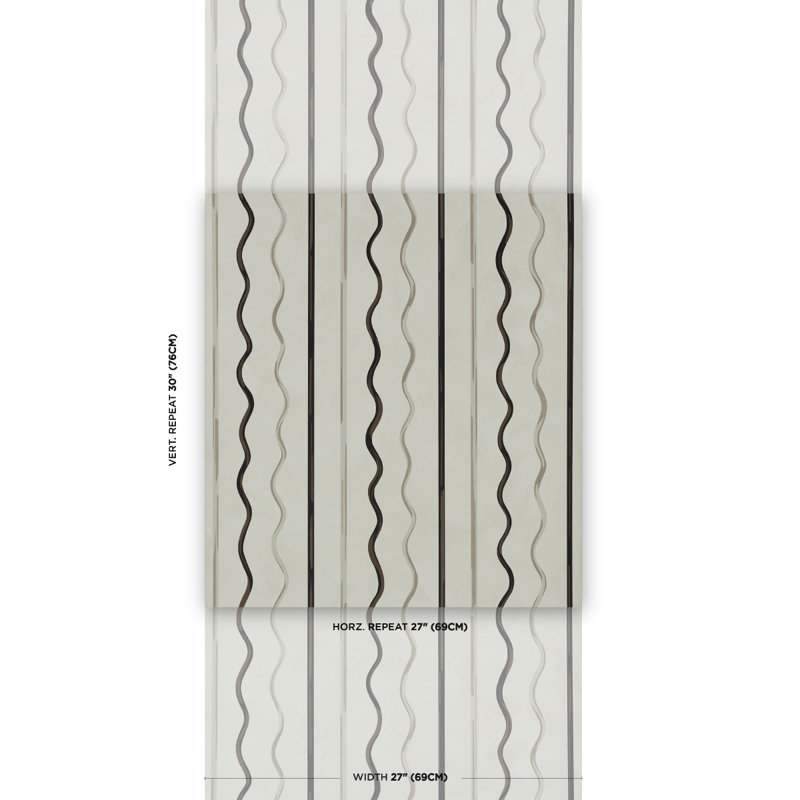 Schumacher x Backdrop Affogato Wallpaper, Ivory/Carbon