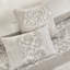 Édredon 8 pièces pour grand lit - édredon brodé, microfibre, taies décoratives, lavable à la machine