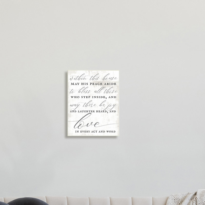 Art textuel sur toile tendue, H 15 po x l 10 po, Plaque murale