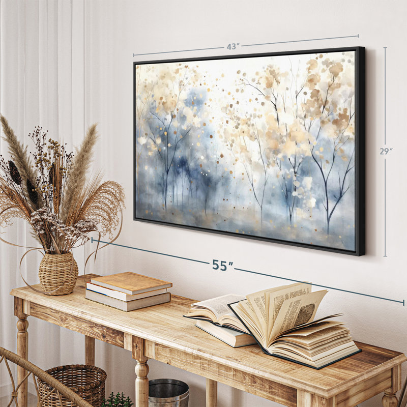 Nature «Speckled Blue Forest II», H 43 po x l 29 po