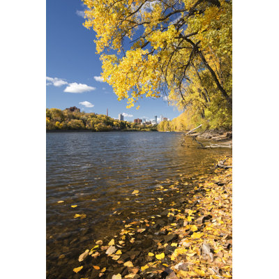 Couleurs d'automne le long du Mississippi, Minnesota - Photographie sur toile tendue