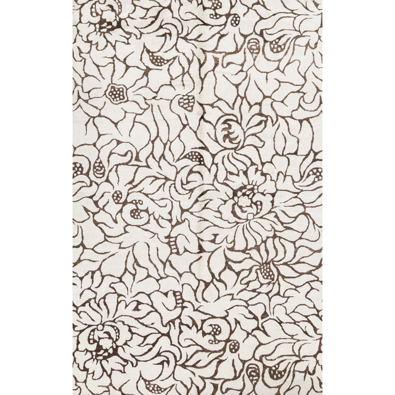 Floral Area Rug, Rectangle 5'10" x 9'