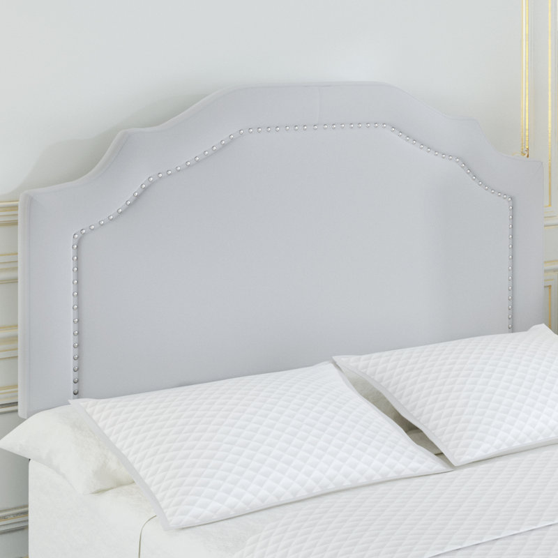 Danielius Upholstered Headboard, Light Gray