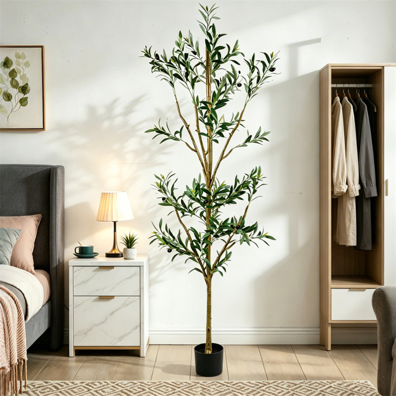 Arbre artificiel d'intérieur 6 pi Faux Olive Tree
