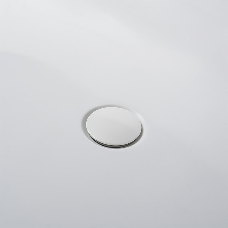 67-Inch Solid Surface Soaking Bathtub With Overflow For Bathroom