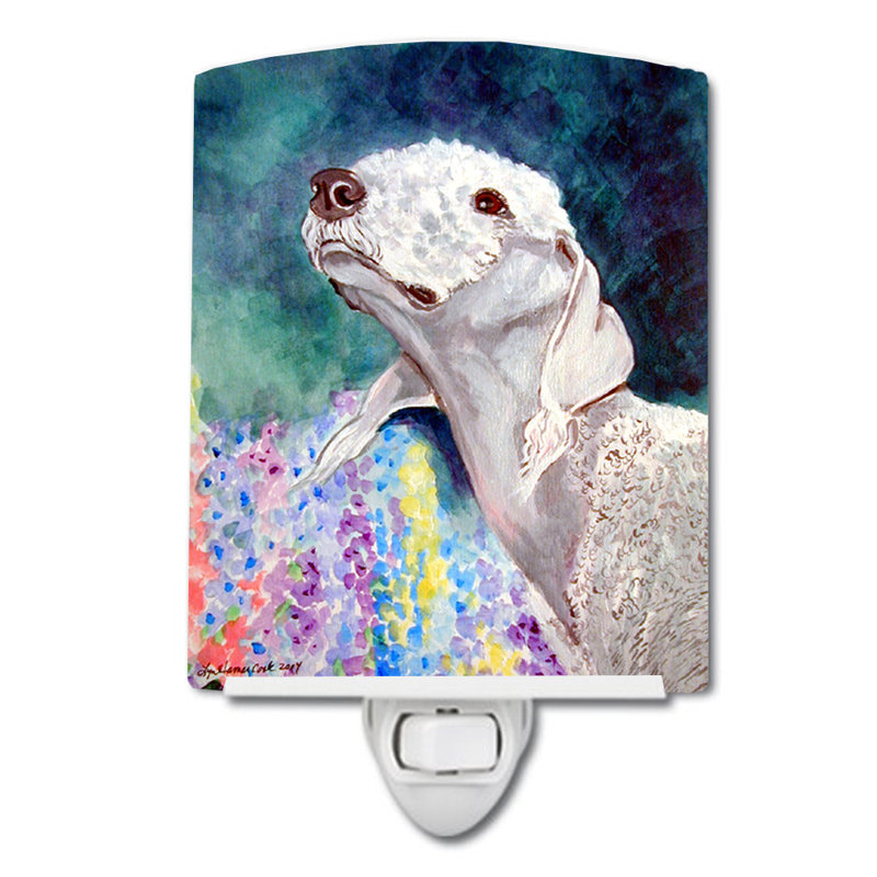 Éclairage de nuit en céramique bedlington terrier