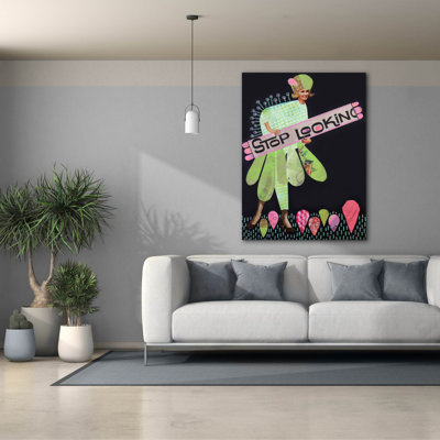 Toile épique Graffiti «Stop Look» par Bebe Keith, 40 po x 54 po
