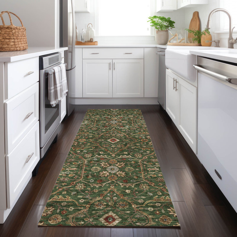 Tapis émeraude intérieur / extérieur lavable à la machine Chantille ACN1130, Tapis de couloir 2 pi 3 po x 7 pi 6 po