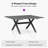 Leylashka 6 - Person Hand-woven Rattan Patio Dining Set with Rectangular Table, Cushions and Pillows