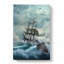 Pirate Ship Upon a Stormy Sea in Abstract - Wrapped Canvas Graphic Art Print-1489175379