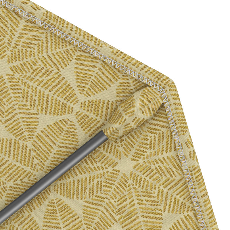 Parasol de marché 9 pi Santana Praneeth, Palmetto Sawgrass - Pacifica Premium, Gris