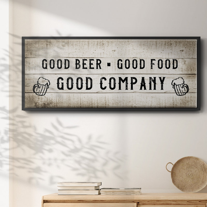 Good Company- Framed Canvas, 12" H x 30" W